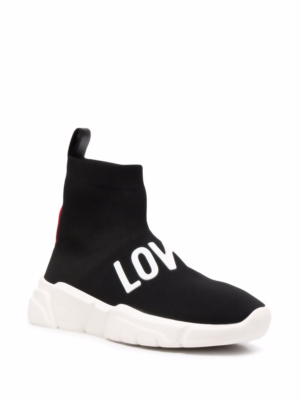 Love Moschino logo-print sock-style Sneakers - Farfetch