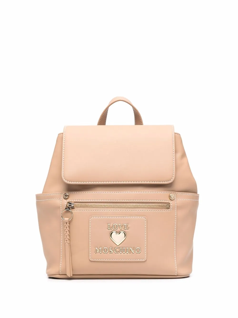 

Love Moschino mochila estructurada con placa del logo - Neutro