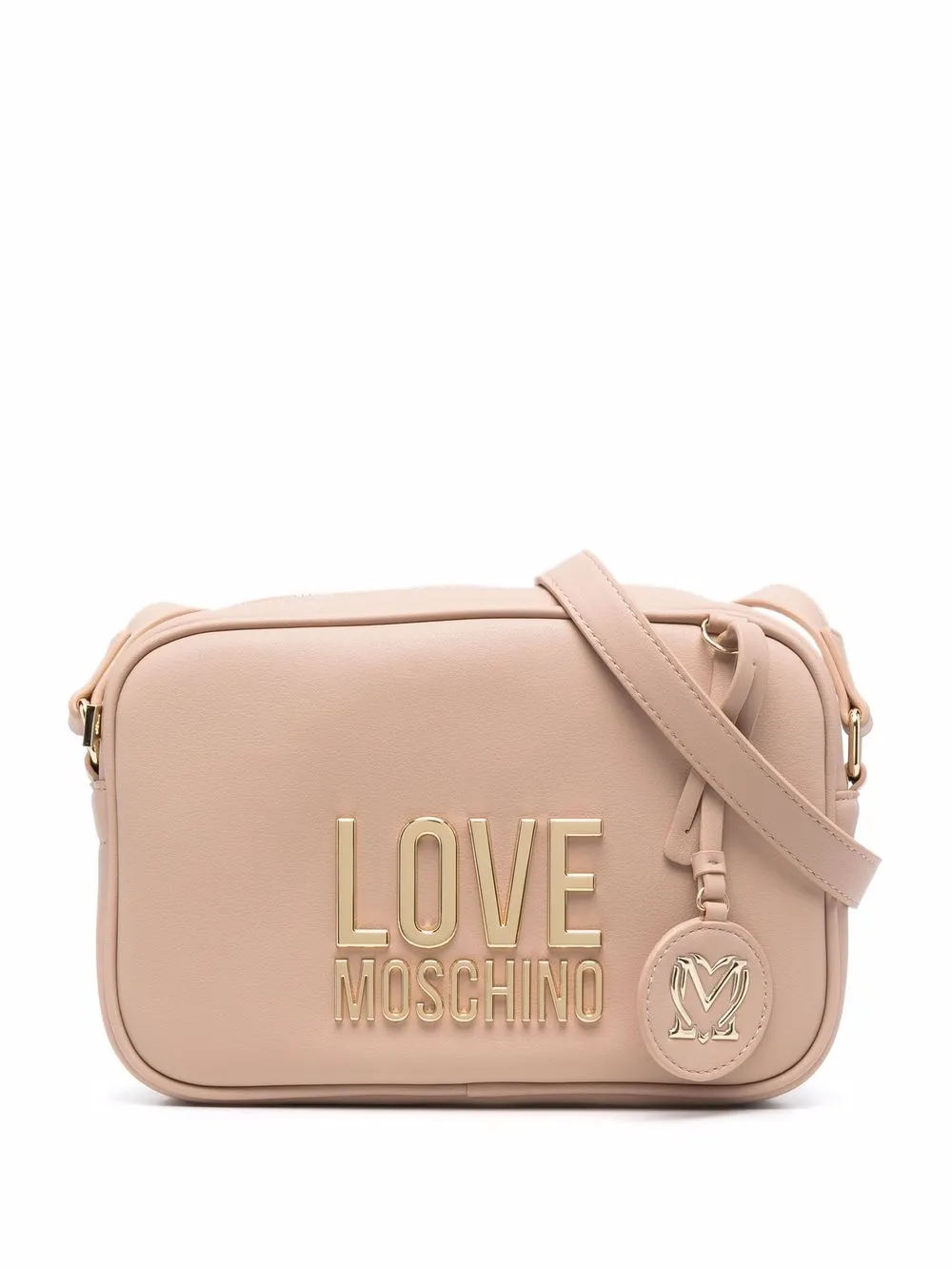 

Love Moschino bolsa crossbody con placa del logo - Neutro