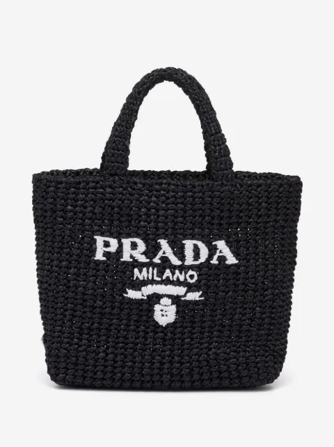 Prada сумка-тоут с вышитым логотипом
