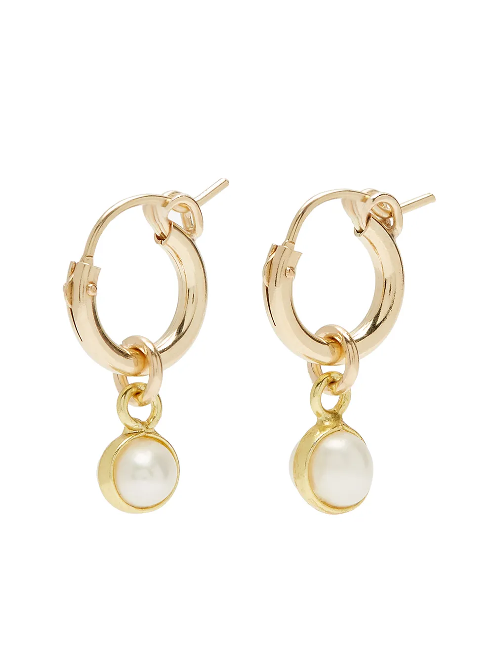 

Brinker & Eliza Wendy gold-plated pearl huggie earrings
