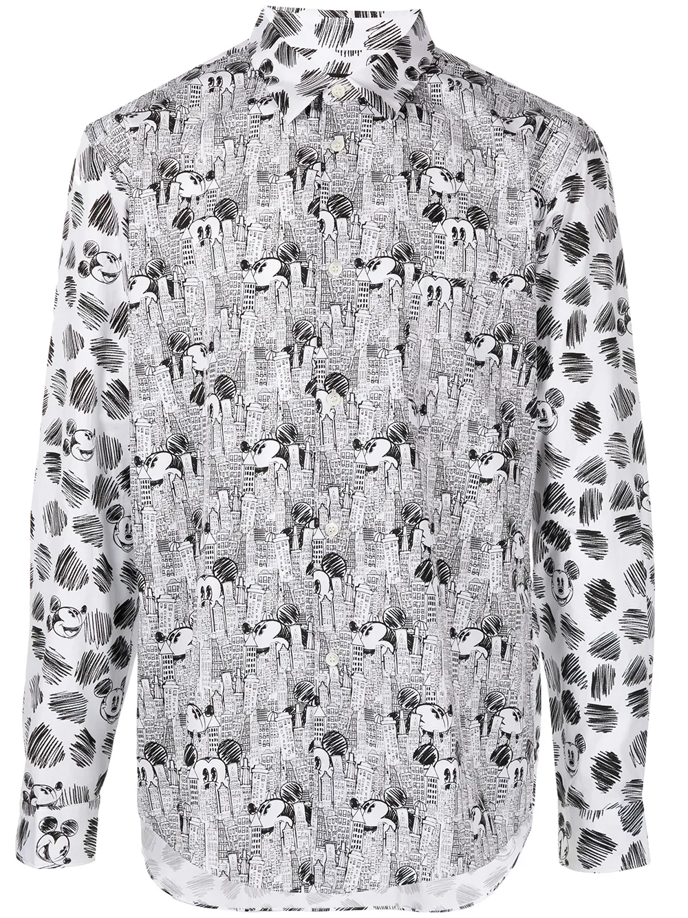 Comme Des Garçons Homme Deux camisa con estampado Mickey Mouse - Blanco