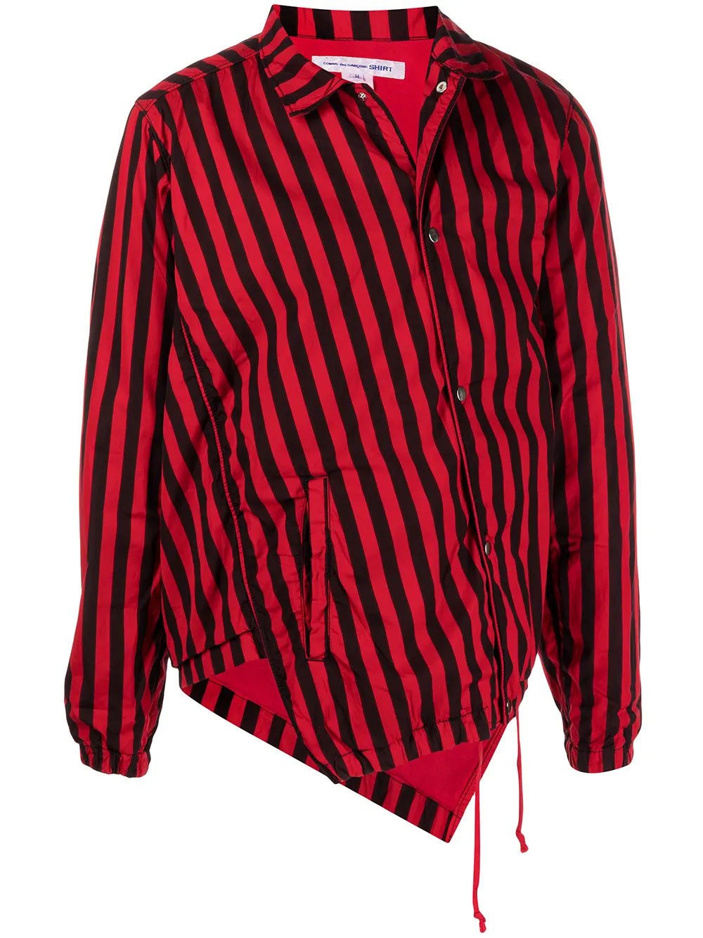 

Comme Des Garçons Shirt chamarra ligera a rayas - Rojo