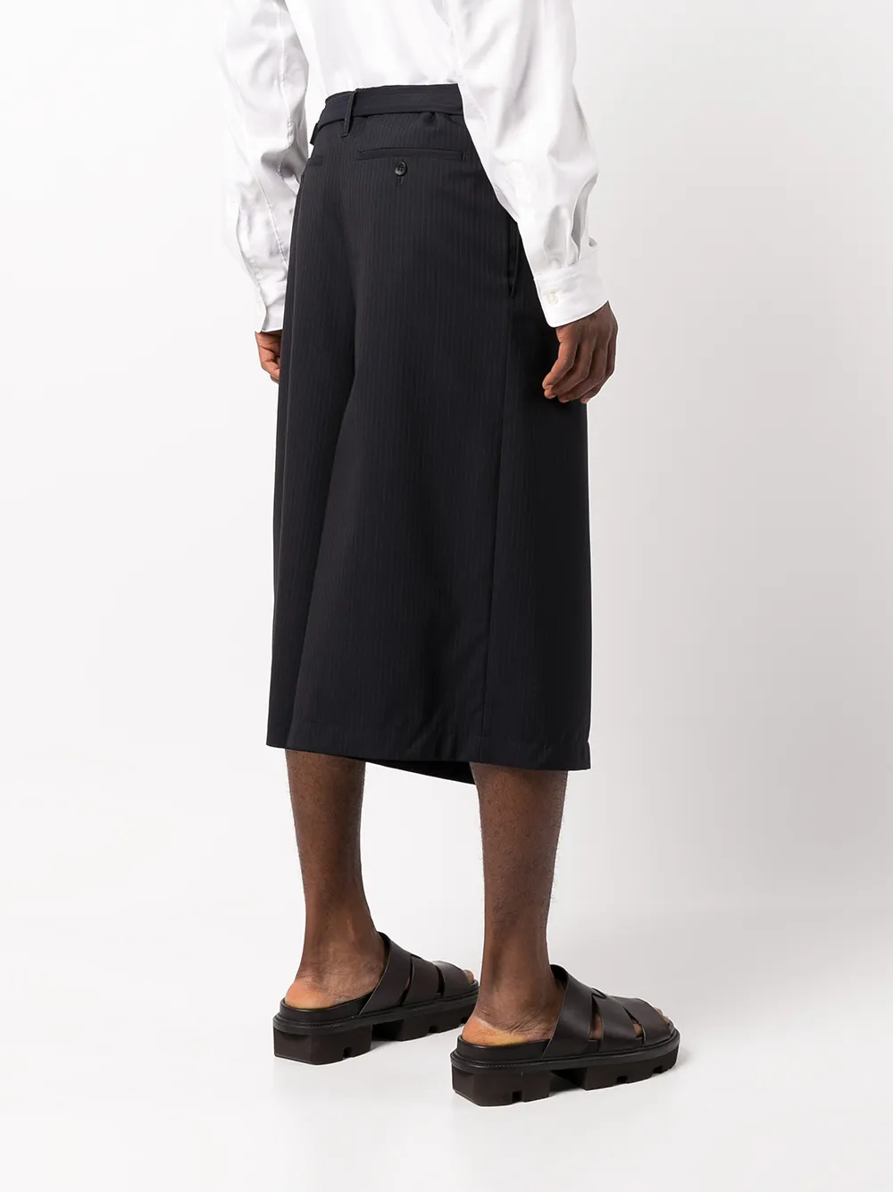 Junya Watanabe MAN Broek met krijtstreep Zwart