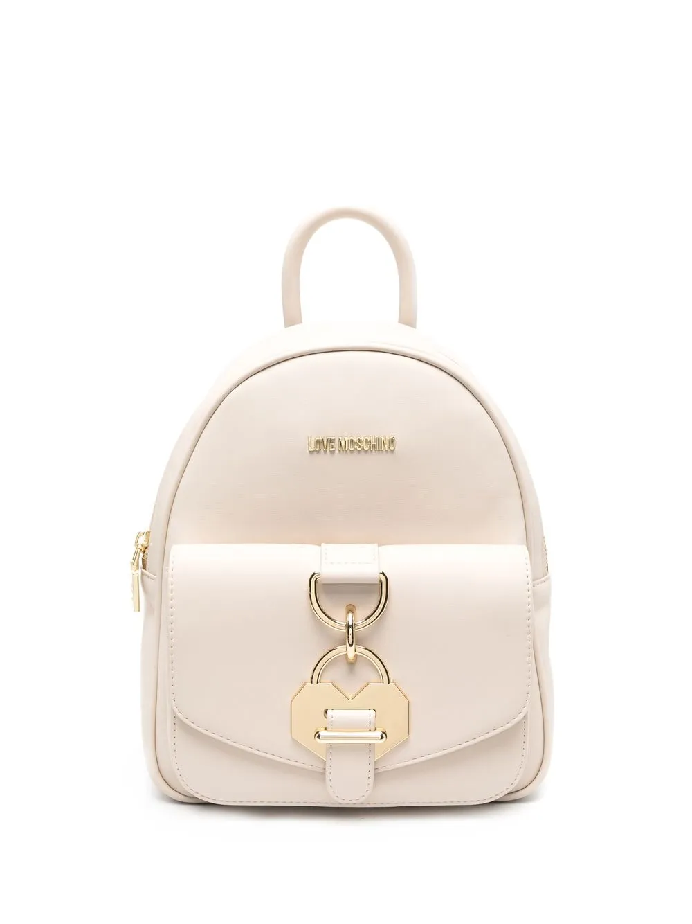 

Love Moschino mochila con placa del logo - Neutro