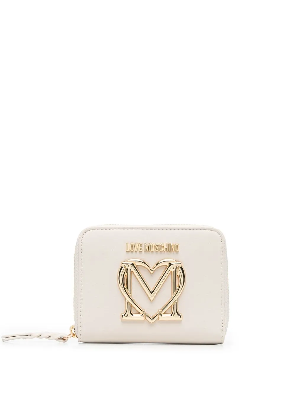 

Love Moschino cartera con placa del logo - Blanco