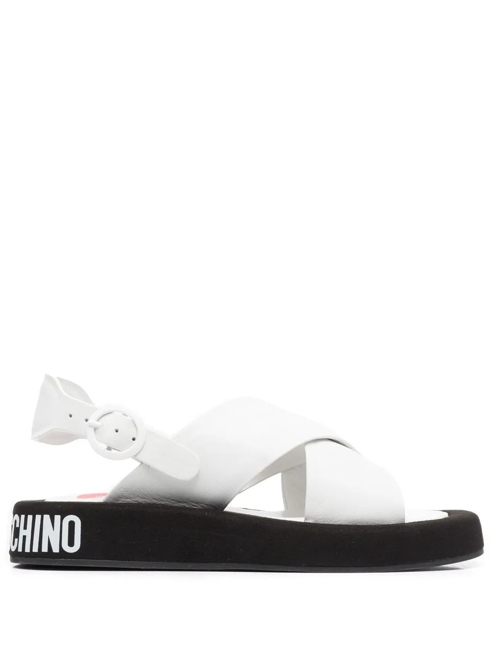 

Love Moschino sandalias con logo estampado - Blanco