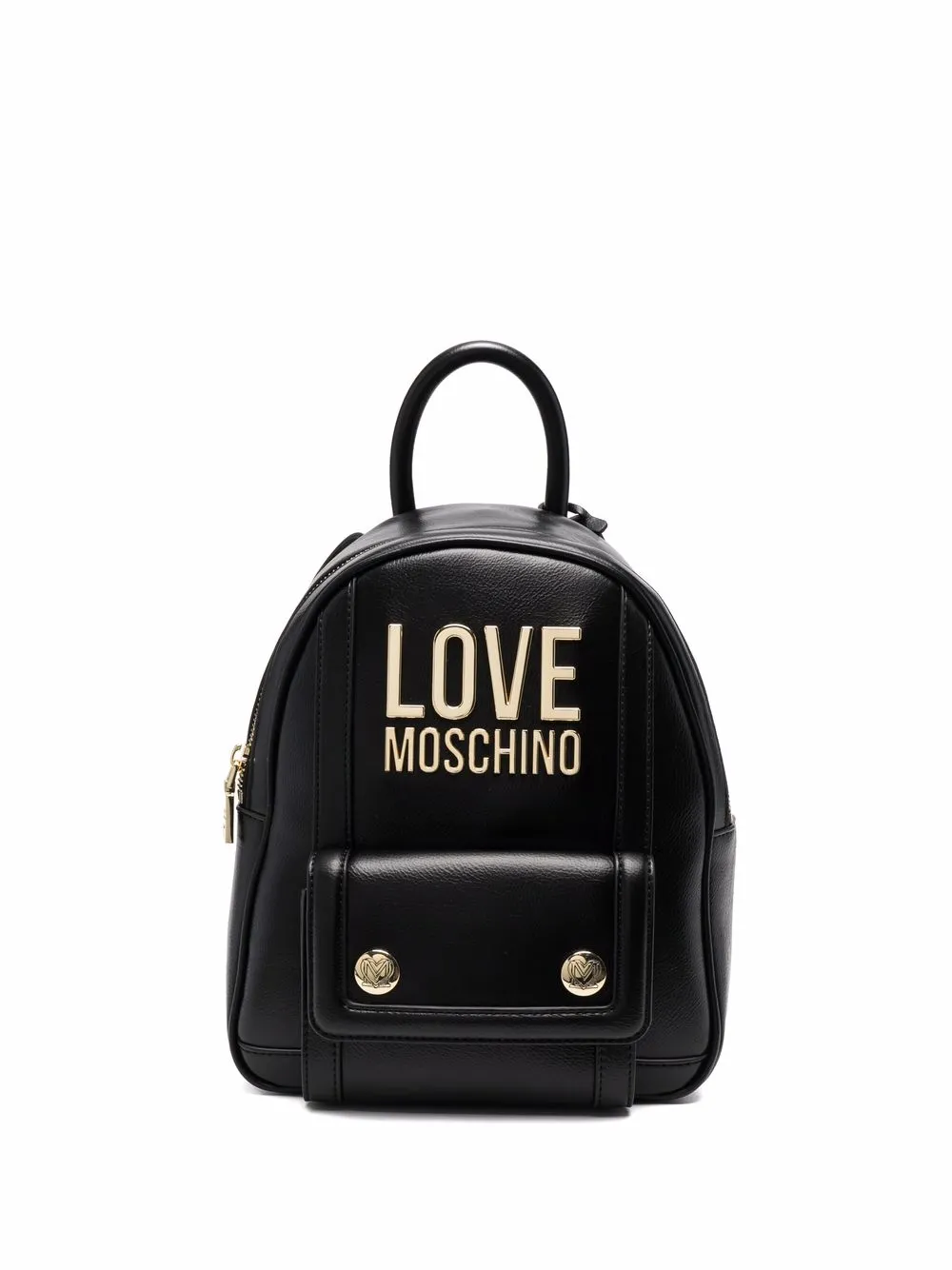 logo-plaque zip-up backpack