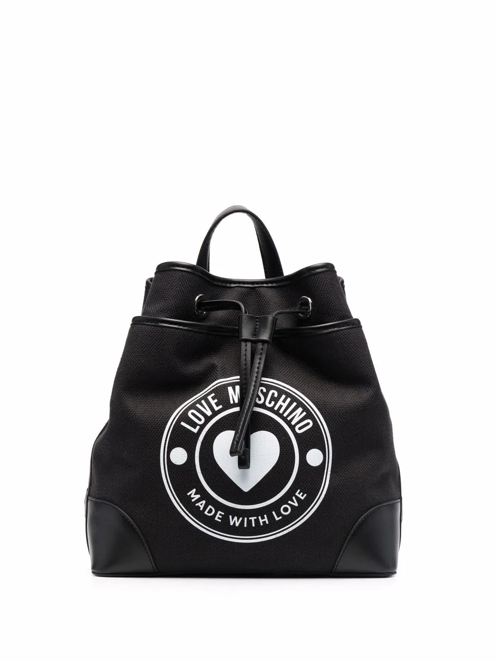 

Love Moschino mochila con logo estampado - Negro