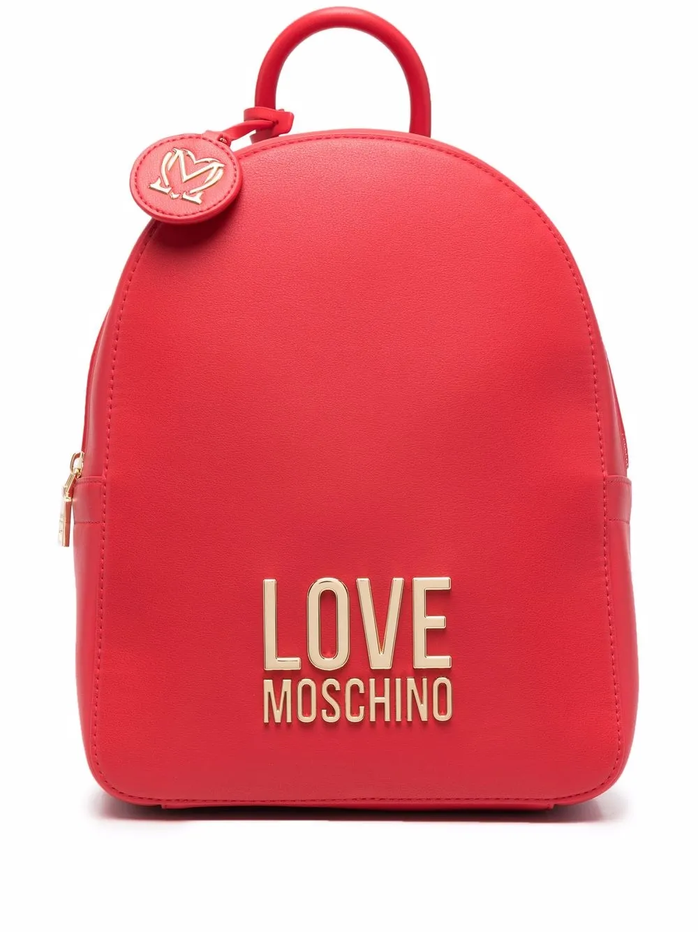 

Love Moschino logo-plaque detail backpack - Red