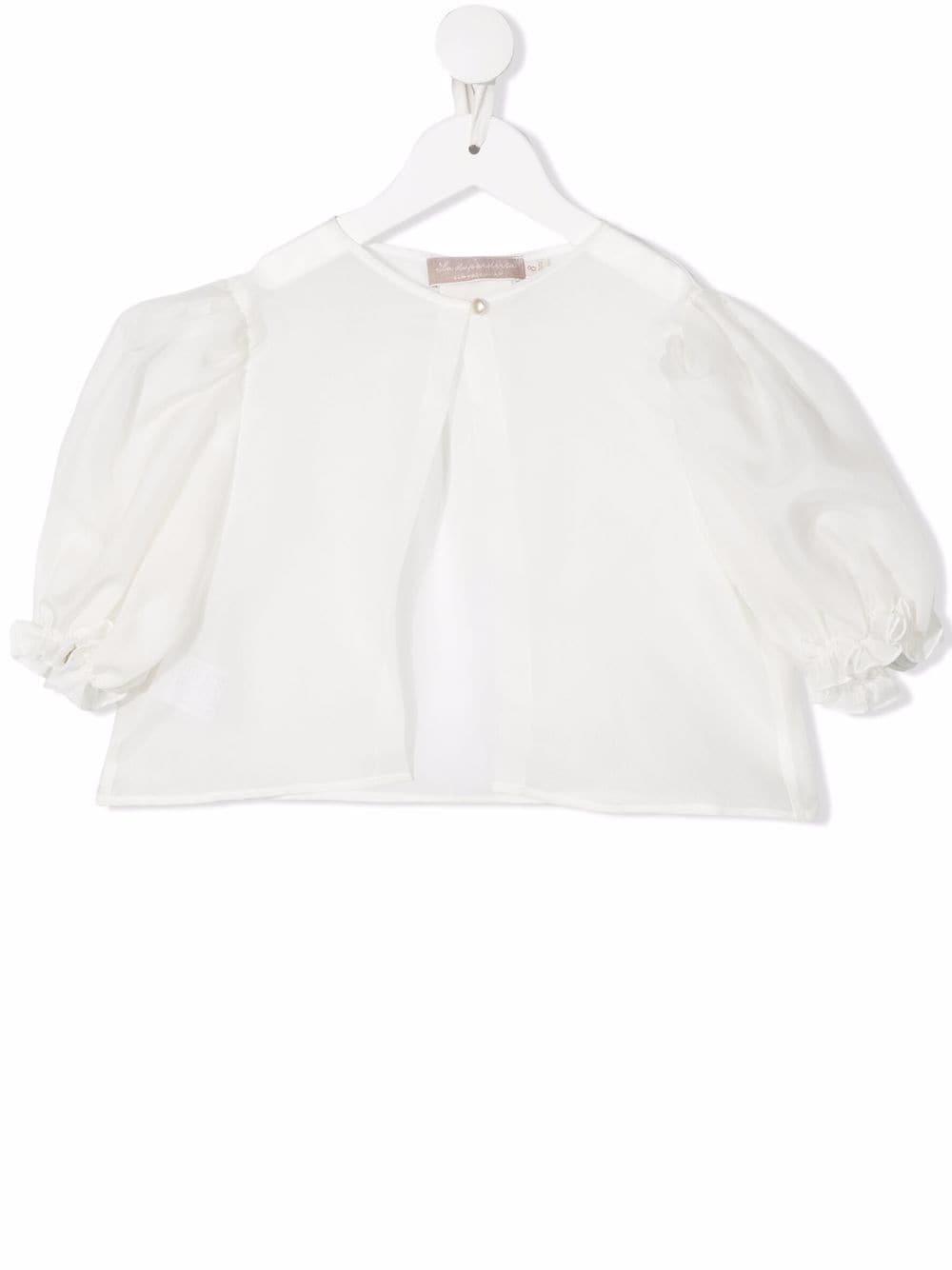 Image 1 of La Stupenderia puff-sleeve cropped blouse
