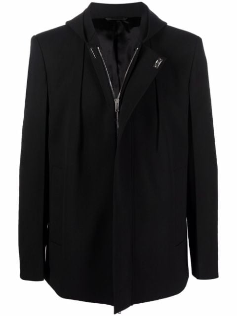 Givenchy - zip-fastening hooded coat