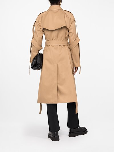 Burberry double-breasted trench coat brown | MODES