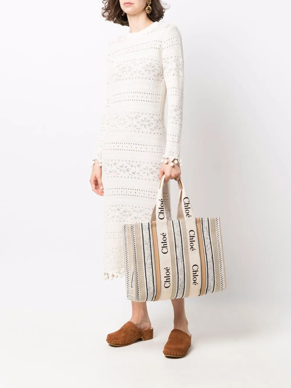 фото Chloé сумка-тоут с логотипом