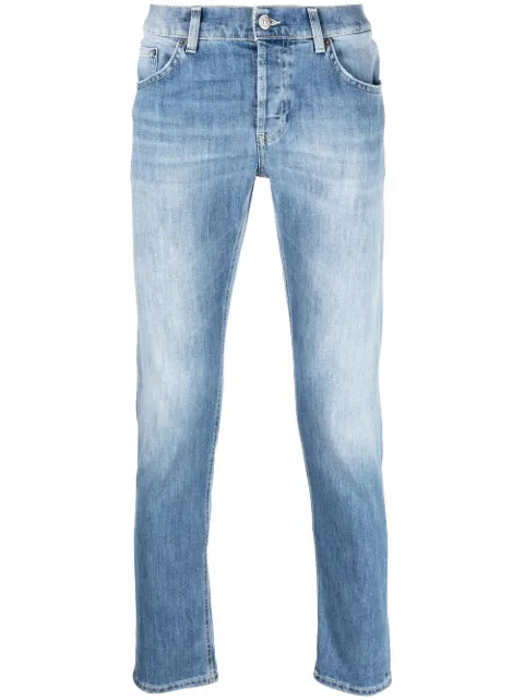 DONDUP stonewashed straight-leg jeans