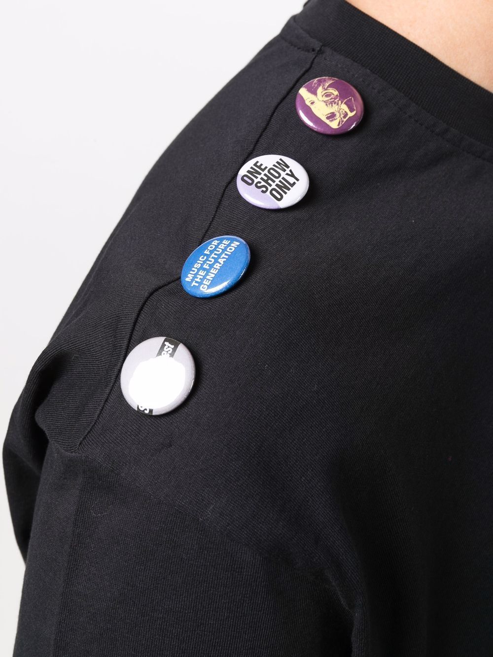 фото Raf simons x fred perry badge-detail short-sleeved t-shirt