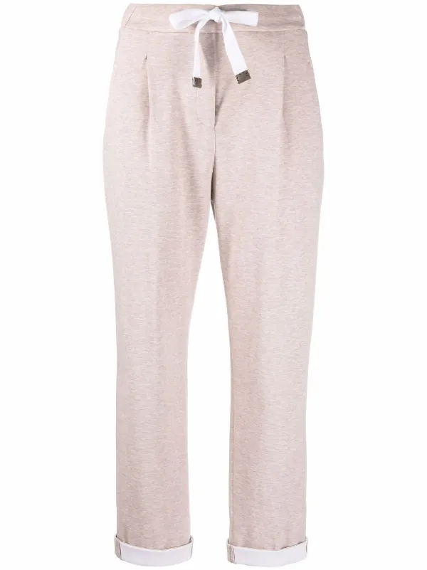 Peserico Drawstring Cropped Trousers 