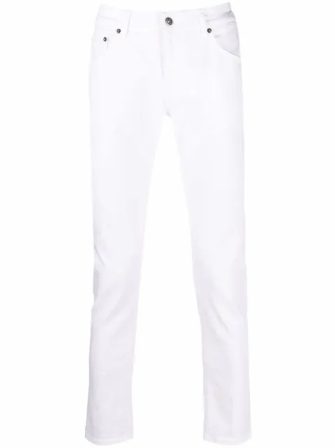 bleached straight-leg jeans