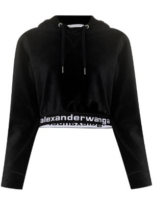 alexander wang white moletom com capuz