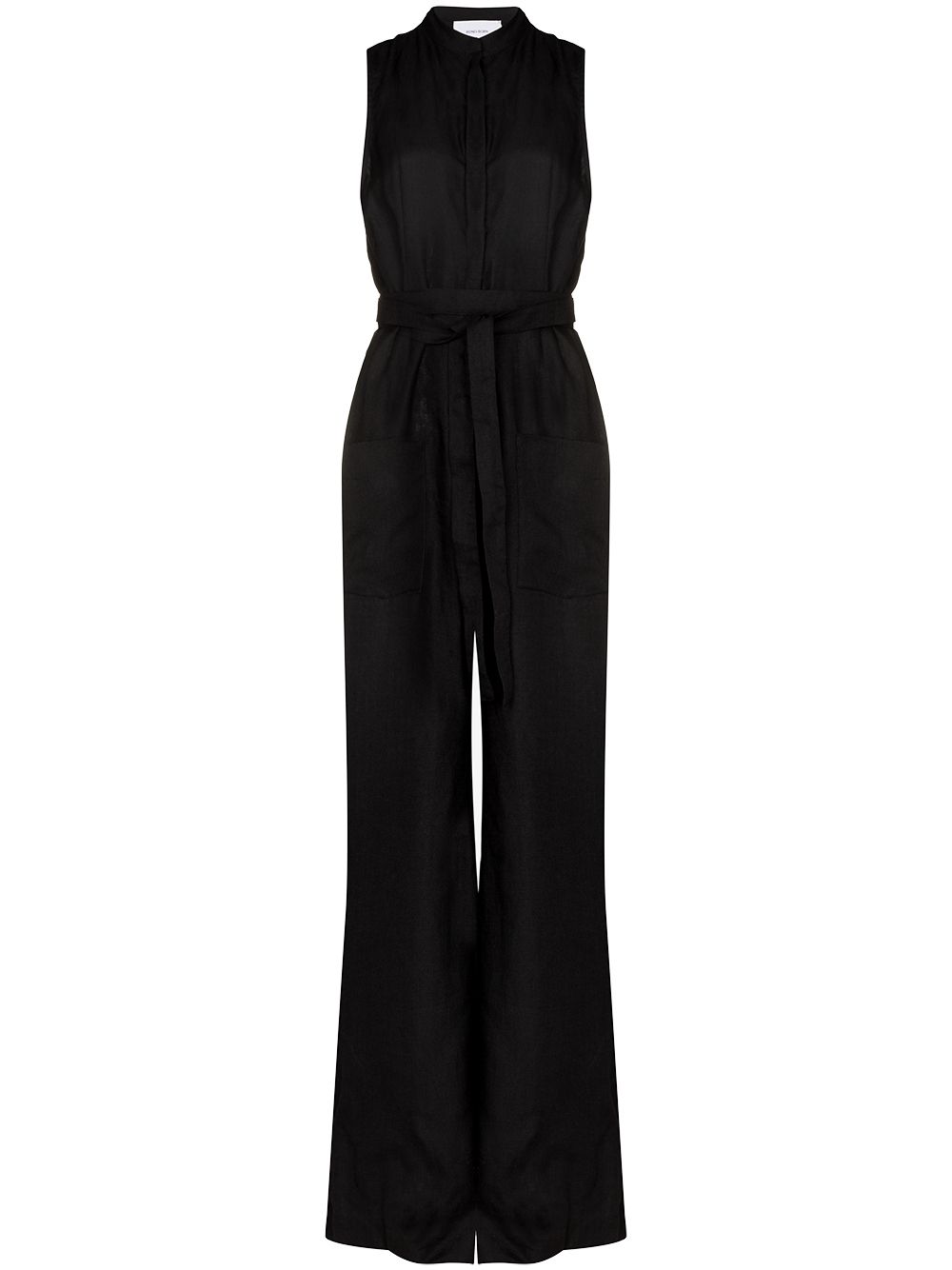 

BONDI BORN Trindad organic linen jumpsuit - Black