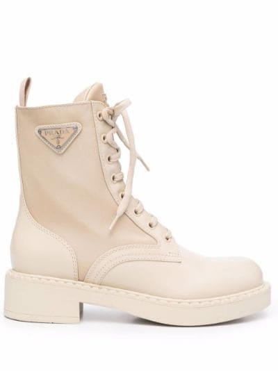 prada cream boots