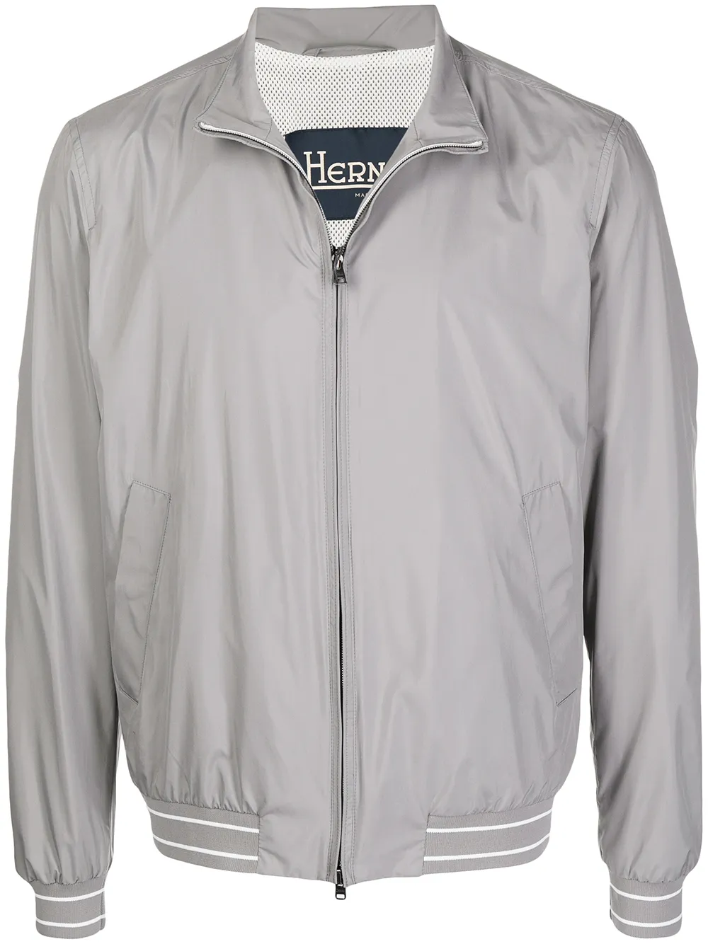 

Herno chamarra bomber con detalle de rayas - Gris