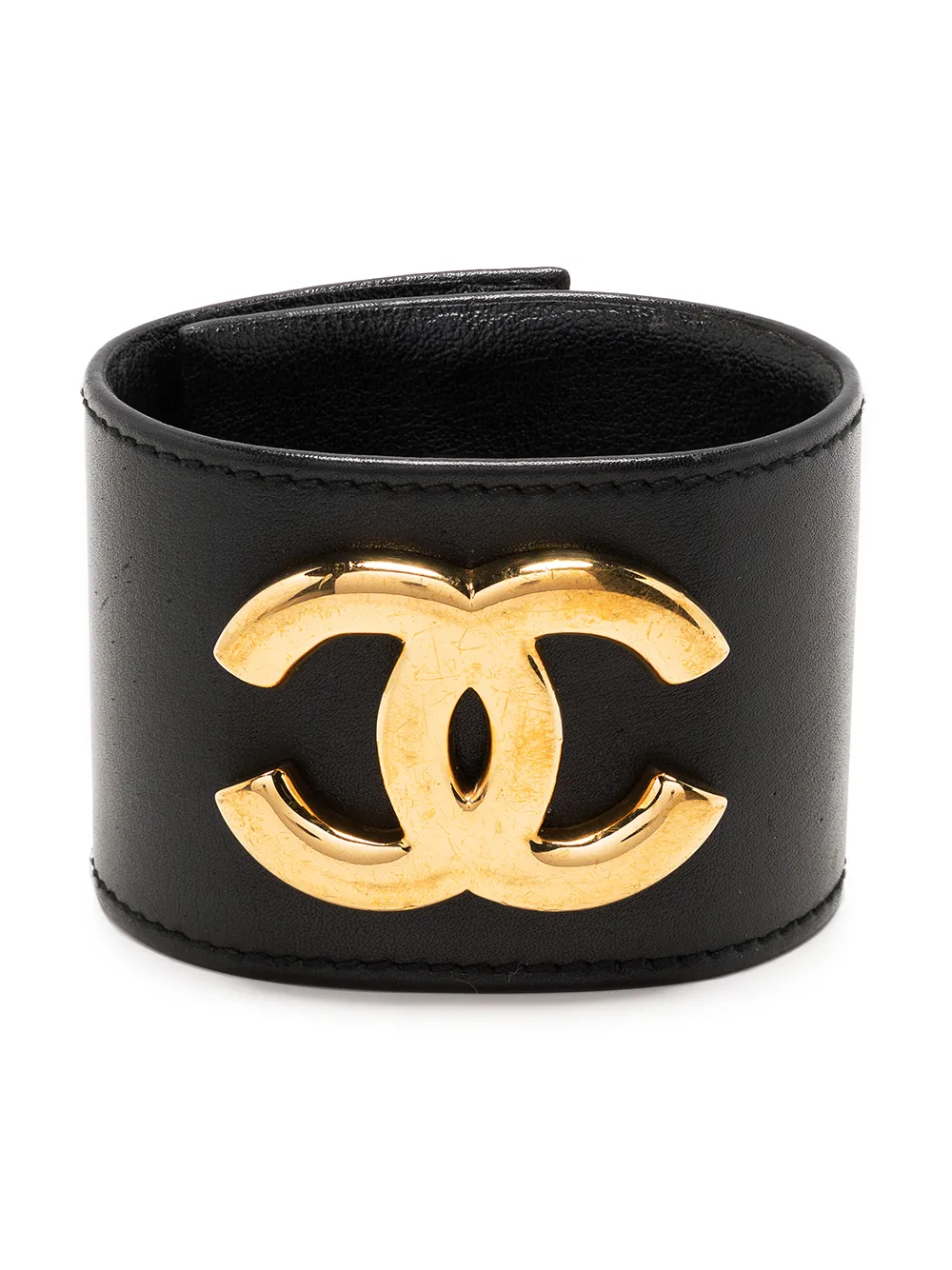 

CHANEL Pre-Owned pulsera de cadena con logo CC 1997 - Negro