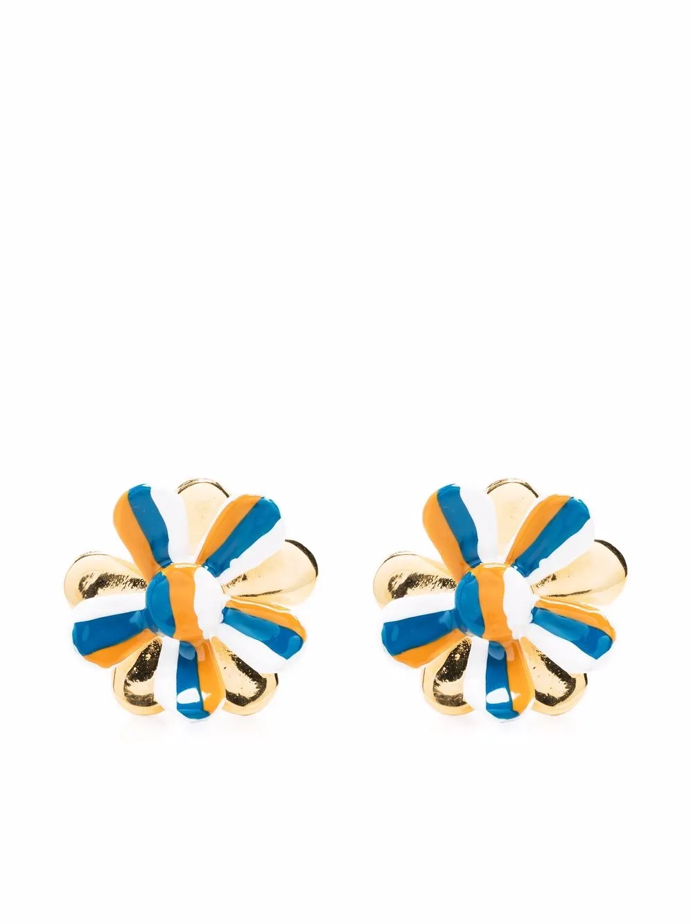 

Marni aretes en forma de flor - Amarillo