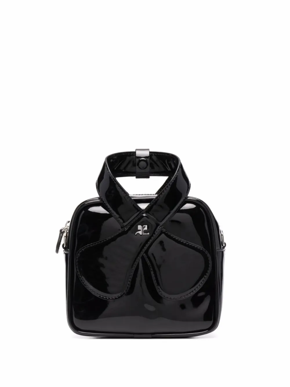 Courrèges  Loop leather tote bag | Black | Image 1
