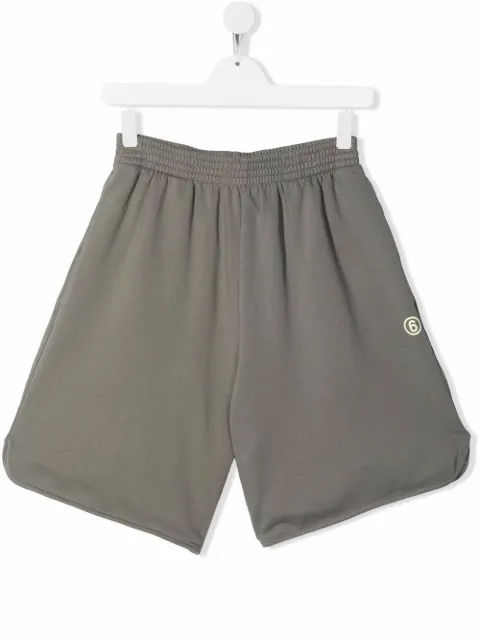 MM6 MAISON MARGIELA KIDS شورت رياضي بطبعة شعار الماركة