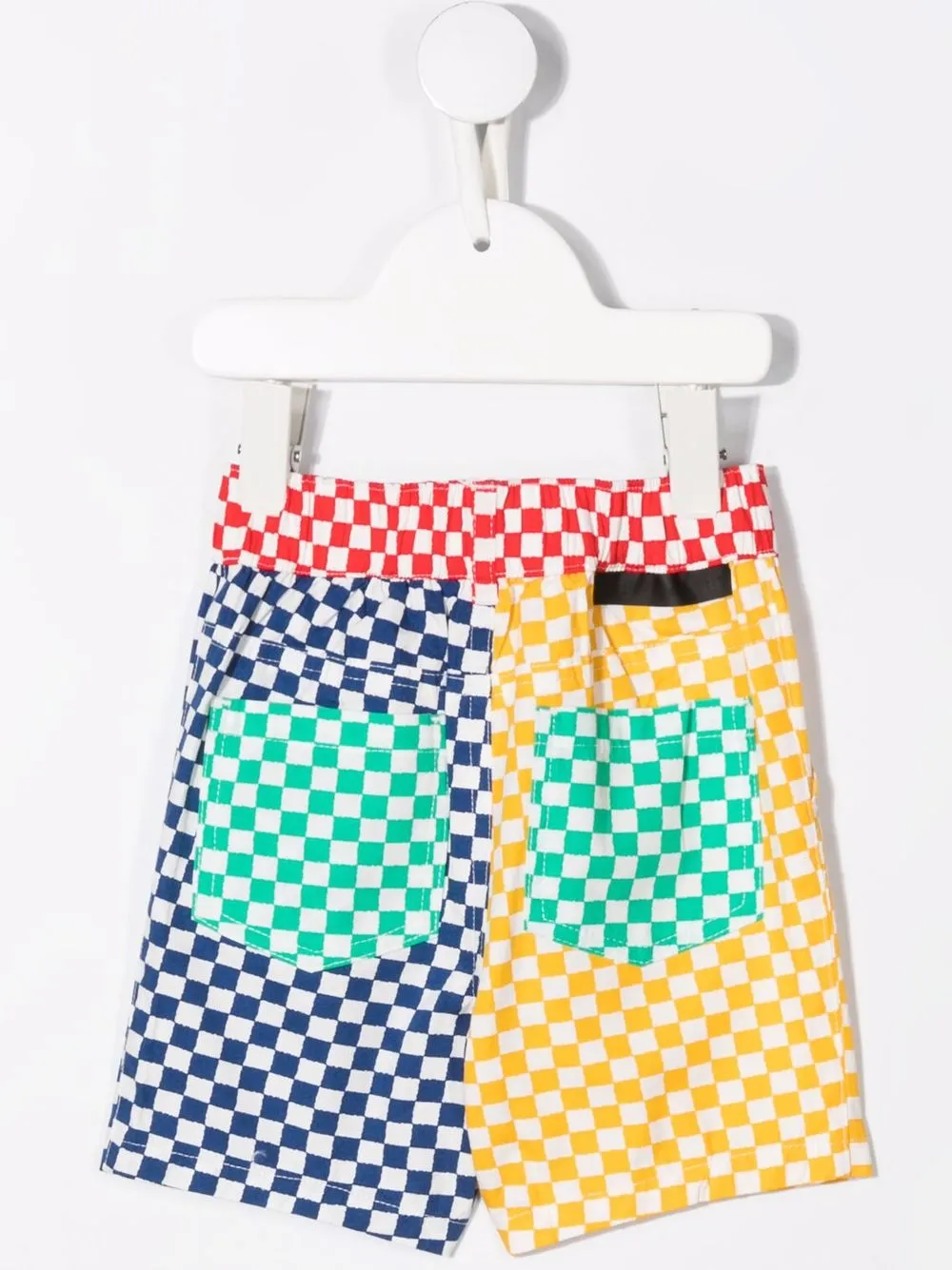 Stella McCartney Kids Geruite shorts - Blauw