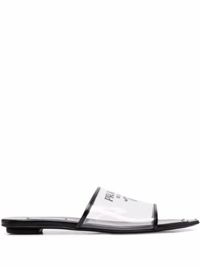 prada white flat sandals