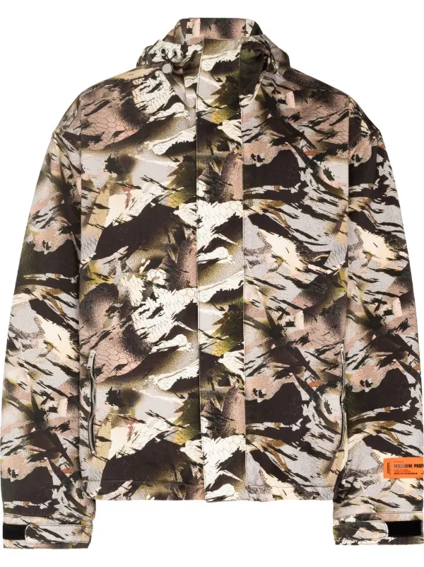 Heron Preston Chamarra Con Capucha y Estampado Abstracto - Farfetch