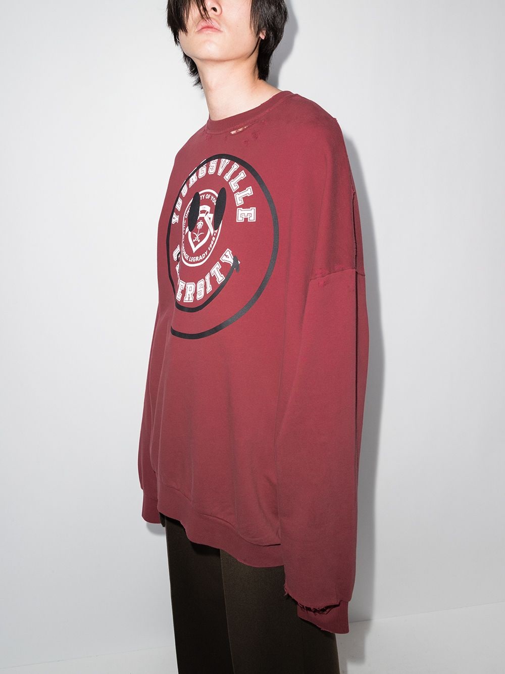 Raf Simons x Smiley sweater met logoprint - Rood