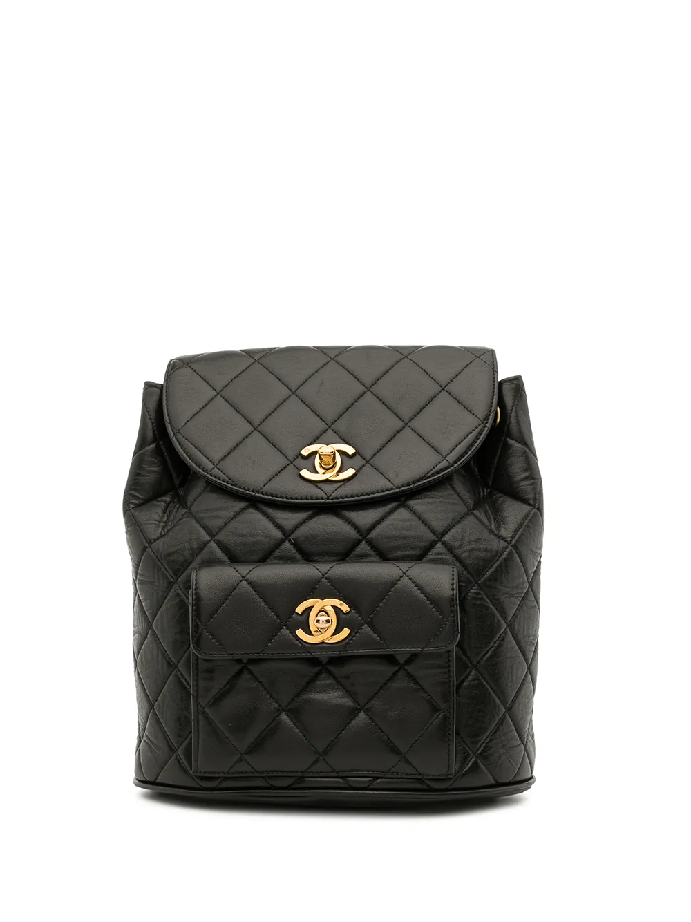 

Chanel Pre-Owned 1995 Duma diamond-quilted backpack - Black