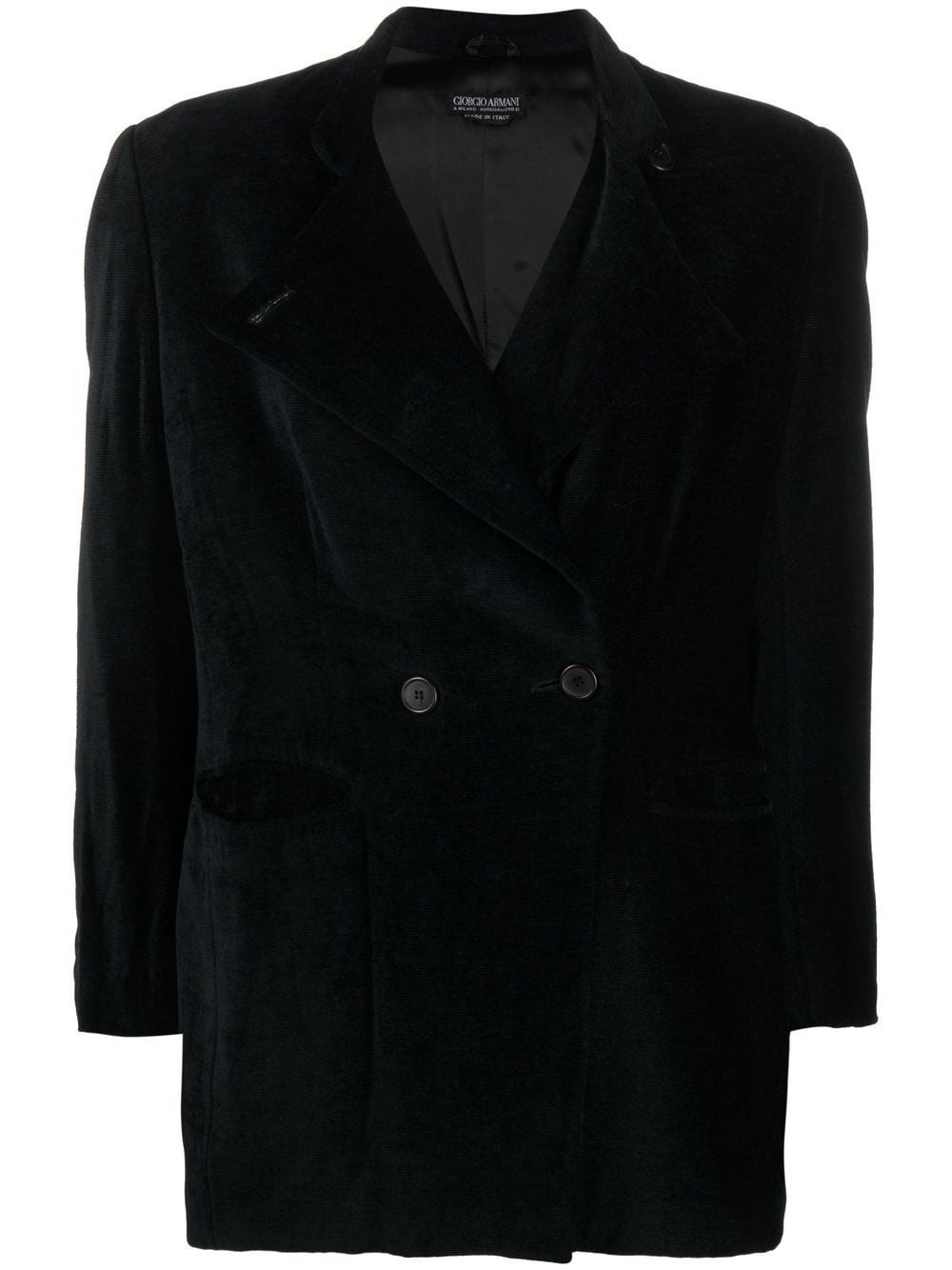 Giorgio Armani Pre Owned 1990s double breasted Velvet Jacket