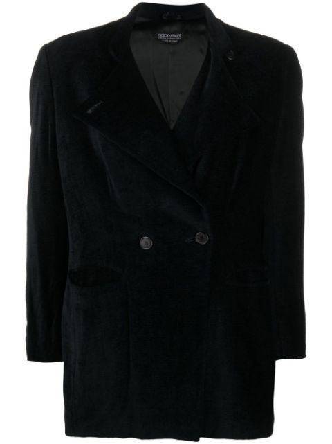 Giorgio Armani 1990s double-breasted velvet jacket Women