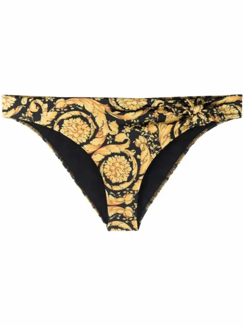 Versace قطعة بكيني سفلية مطرزة بشعار الماركة