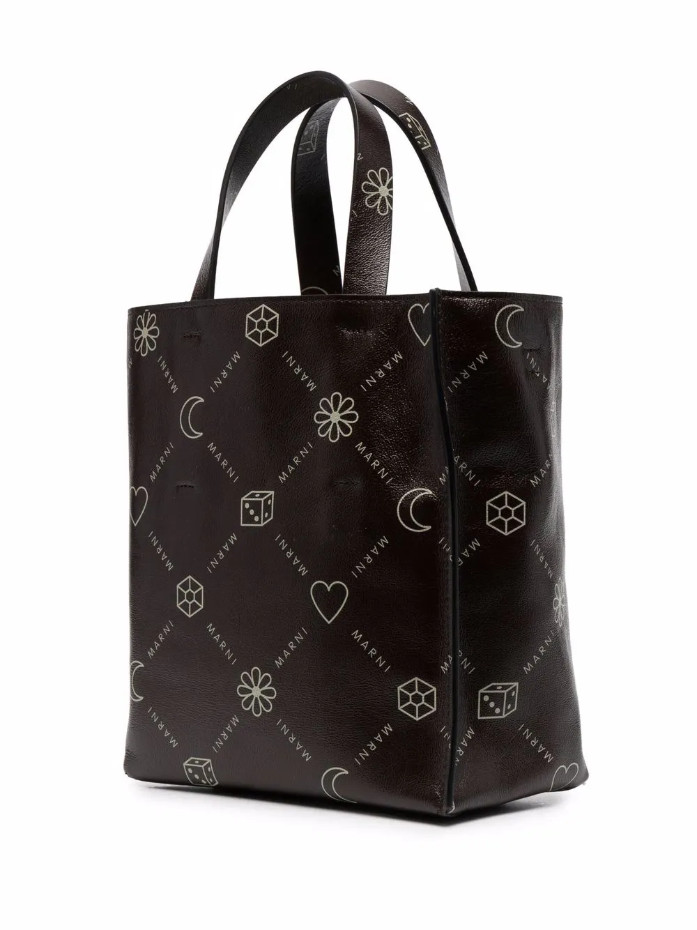  Marni Handtasche Mit Logo Print   Braun 