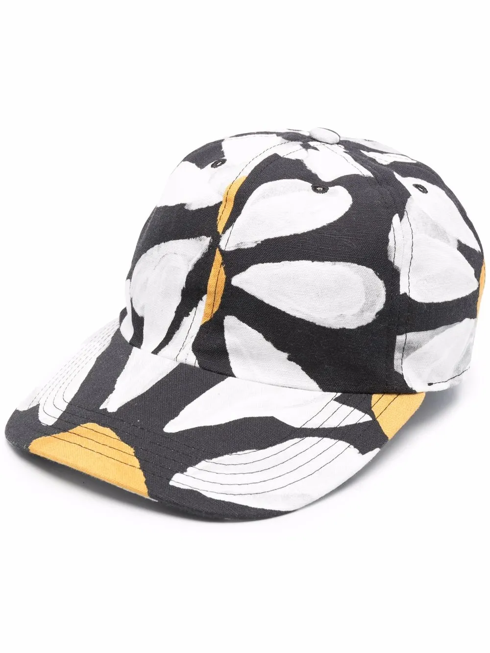 Marni gorra con pétalos estampados - Negro