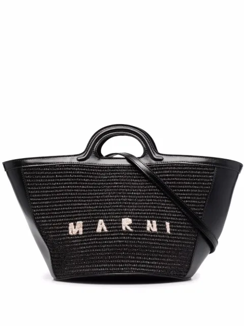 Marni Tropicalia logo-embroidered tote bag