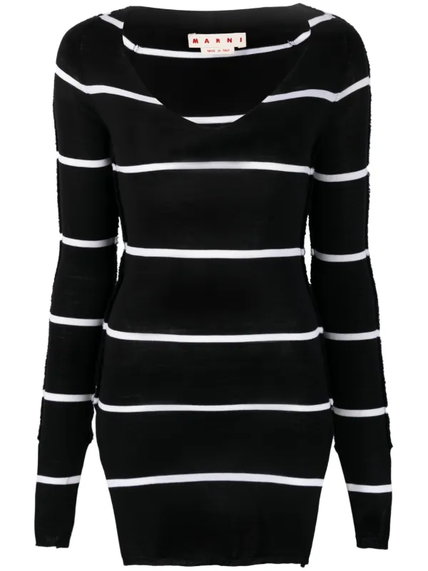Marni Women's V-Neck Sweater - Black - Sweaters