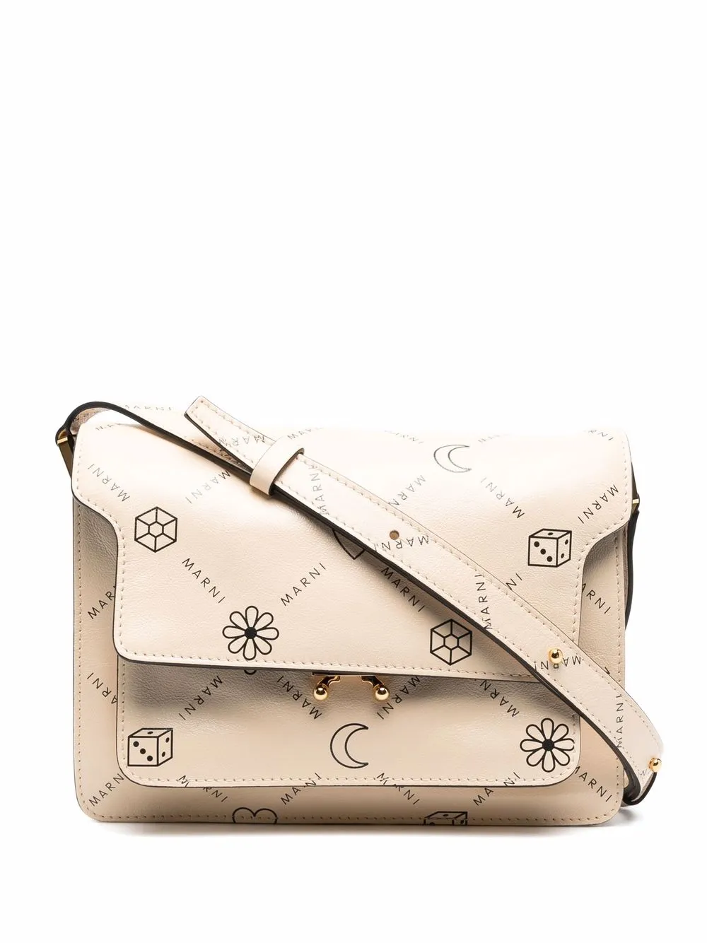 

Marni Trunk graphic-print crossbody bag - Neutrals