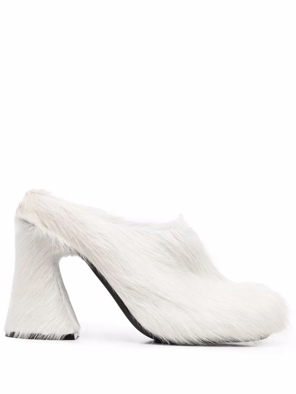 

Marni fur-design mules - Grey