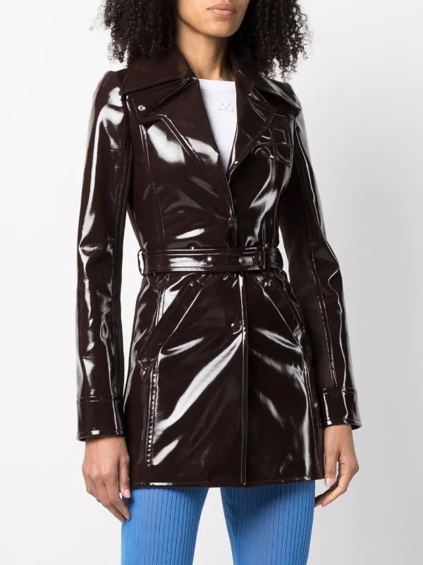 Courrèges high-shine Belted Coat - Farfetch