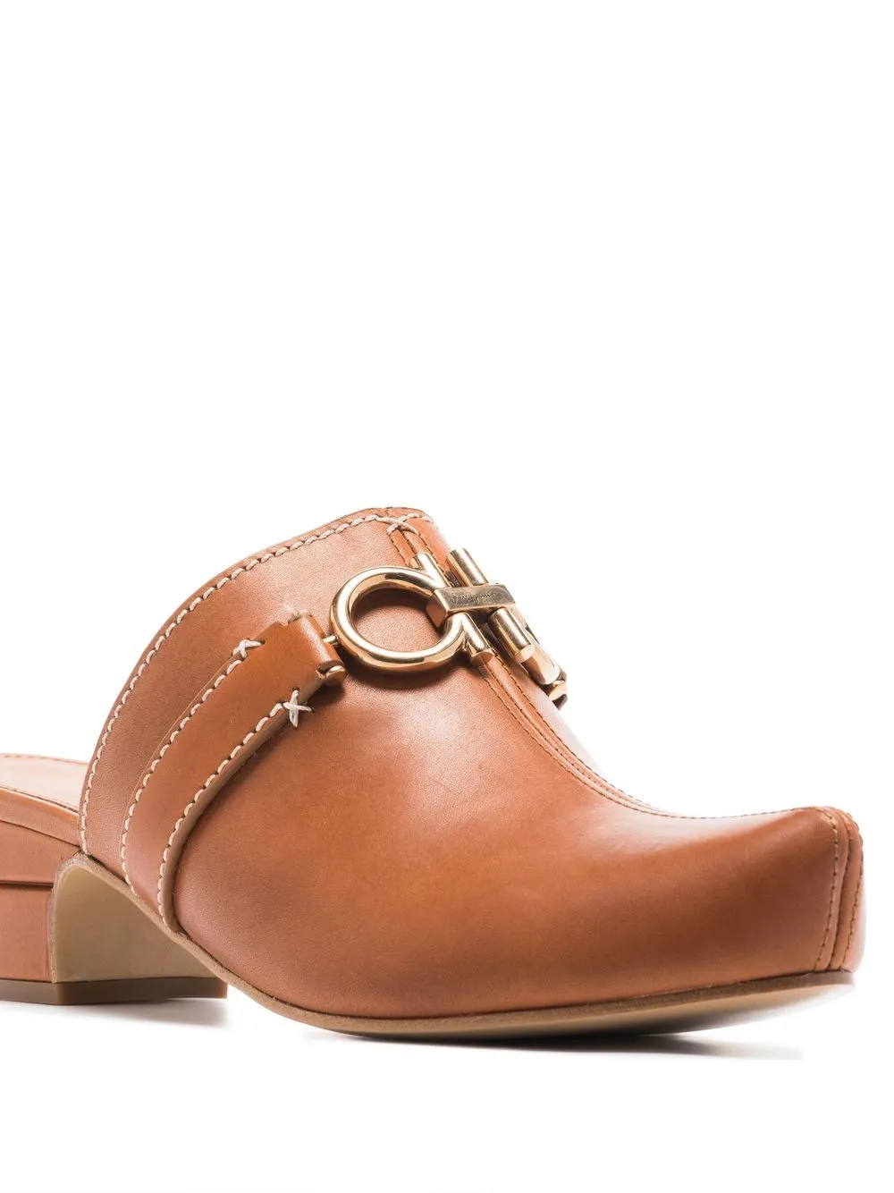 Ferragamo Gancini slip-on mules Brown