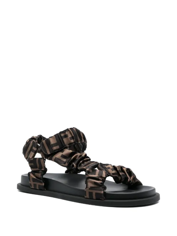 FENDI SandÃ¡lia Flat Com Estampa FF | Neutro | FARFETCH BR