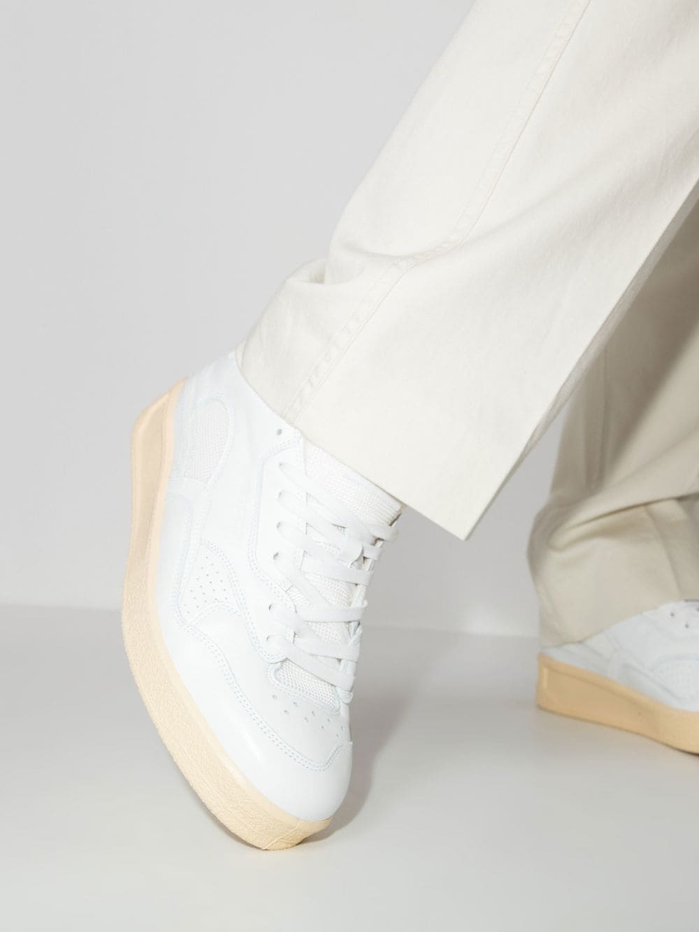 Jil Sander low-top Panelled vulcanised-sole Sneakers - Farfetch