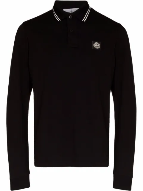 long sleeve stone island polo shirt