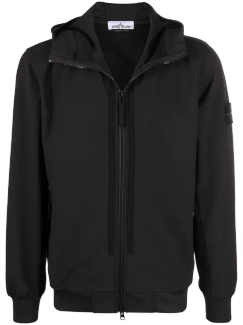 Stone Island chamarra con capucha y parche Compass